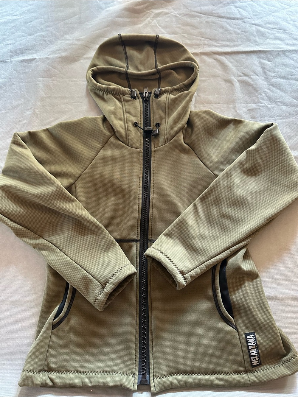 The World famous! MELANZANA Olive Hooded Hard Face Wind Pro Jacket